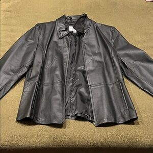 Worthington Classic Black Leather Jacket